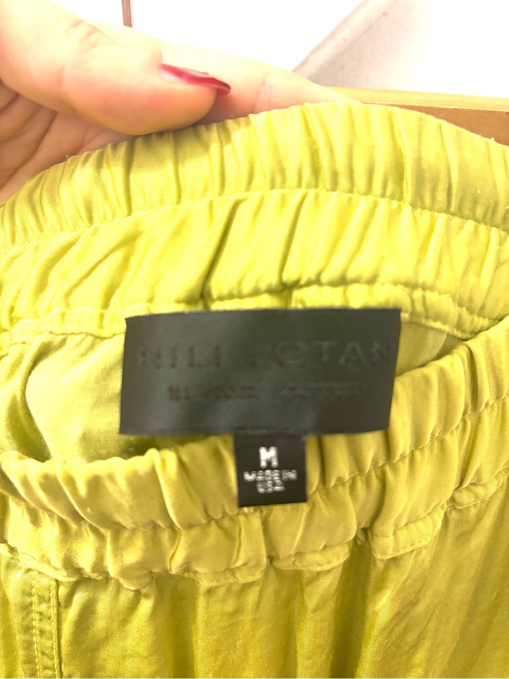 Nili Lotan Safi Pants in lime green size M - Picture 5 of 8